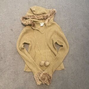 super cute knit & fur sweater by charlotte russe